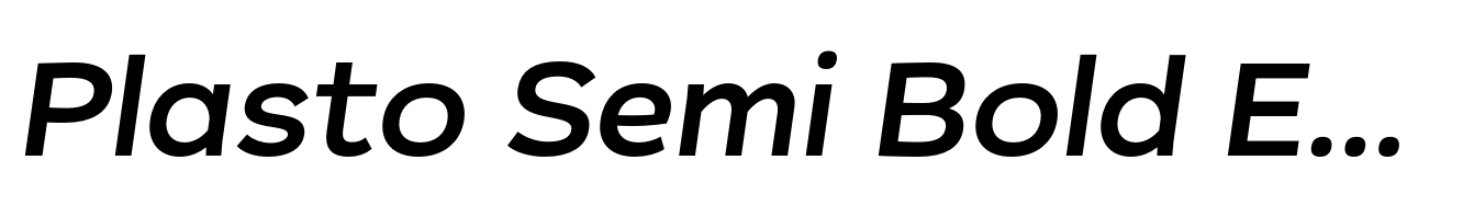 Plasto Semi Bold Expanded Italic